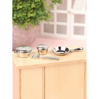 1/12 Dollhouse Mini Kitchenware Model Dollhouse Kitchen Pot Spatula Decorations Cooking Toys Accessories