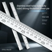 33cm Stainless Steel Ruler | Thickened Straight Edge with City Inch Scale | Tailoring, Drawing & Student Measuring Tool