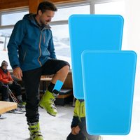 2 Pieces Ski Shin Guards Reusable Gel Non-Slip Insert Pads Protector Training Gear For Adult Women Men Snow Sports