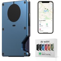 Slim Smart Wallet with Apple Find My APP RFID Blocking Minimalist Front Pocket Design Detachable Credit Card Holder