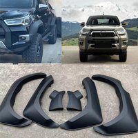 4X4 Black Fender Flares For Toyota Hilux Rocco 2021 222 2023 Wheel Arch Protection Pickup Truck Mudguards Car Accessories