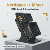 Nerdqaxe++ Dual-Fan Bitcoin Miner with LCD Screen - Open-Source ASIC Miner, Low Noise for Home Mining Built-in small display