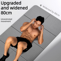 Eco Friendly Foldable TPE Exercise Mat Double Textured Anti Slip Shock Absorbent Portable Yoga Fitness Mat Unisex Home Training