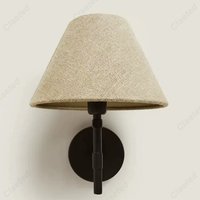 Japanese Retro Simple LED Fabric Wall Lamp Bedroom Bedside Lamp Living Room Hallway Porch Decorative Atmosphere Lighting image 4