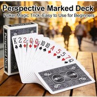 Perspective Marked Deck Playing Cards Poker Magic Trick Close-up Street Illusion Gimmick for Beginner Easy to Use Magic Props