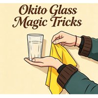 Okito Glass Magic Tricks Silk Appearing From Filled Cup Liquid Magia Gimmicks Coin Candle Pass Thru Glasses Close Up Illusions
