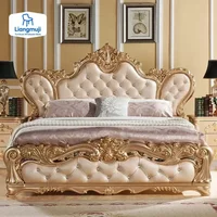 Modern Nordic Luxury Bed Master Queen King Modern Salon Bed Wood Bedroom Leather Letto Matrimoniale Multifunzione Furniture