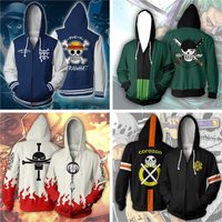 Bandai's 2025 Quick-drying Zipper Shirt, Hooded Sweatshirt, Japanese Anime: One Piece, Luffy, Zoro, Football Autumn/Winter