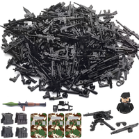 25/50/100/200Pcs WW2 Army Military Weapons Soldiers Police Gangster SWAT Guns Building Blocks Figure Accessories Model Brick Toy