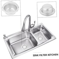 Stainless Steel Kitchen Sink Filter 1/3/5Pcs Drain Strainer Food Residue Hair Catcher for Bathtub Bathroom Kitchen Use