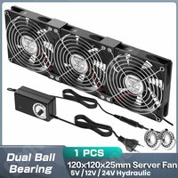 12cm High Speed DC 12V 110V 220V 240V Btc Mining Machine Chassis Workstation Cabinet Radiator 120MM Violent Server Cooling Fan