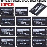 1-10PCS New Micro SD TF to MS Card Adapter Mini Memory Stick Card Reader Adapter Replacement Parts Accessories for Pro Duo