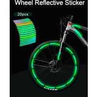AliExpress NONE 20Pcs Bicycle Reflective Wheel Stickers Car Reflective rim tape Luminous Fluorescent Color Wheel Decoration Moto Night Stickers