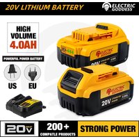 Electric Goddess New High-Performance Lithium Battery Long Endurance Large Capacity Compatible For Dewalt 20V battery Pin