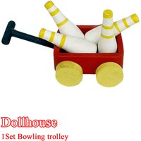 1:12 Dollhouse Miniature Bowling Cart Furniture Home Model Decor Toy Doll House Accessories Outdoor Toy Accessories