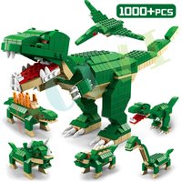 ACIVI 6in1 Jurassic Dinosaurs Tyrannosaurus Building Blocks 1000pcs Dino Park City Construction Bricks For Children Kids Toys