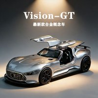 1:36 Scale Mercedes-Benz Vision GT Diecast Alloy Sports Car Model with Openable Parts for Hobbyists and Collection Display