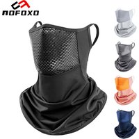 AliExpress nofoxo NOFOXO Sunscreen Face Mask Ear-hanging Breathable Ice Silk Summer Cycling Neck Gaiter Scarf Running Climbing Camping Outdoor