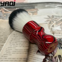 2026 New Product!YAQI Evil Zebra 26mm Knot Black and Red Handle Synthetic Hair Mens Shaving Brush