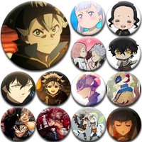 New Anime Black Clover Characters Button Pin Round Brooches on Backpack Decoration Tinplate Badge Clothes Hat Accessories Gifts