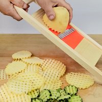 Fries Grid Stainless Potato Grid Steel Potato Kitchen Home Chip Potato Vegetable French Gadget Cutter Slicer Tools