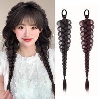 1pc Synthetic Manga Jellyfish Braided Ponytail Twist Boxer Braid Hairpiece Fake Hair for Women Girls Daily Party Cosplay