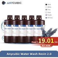 ANYCUBIC 5KG Water-Wash Resin For LCD 3D Printer High Precision Low Odor Low Viscosity 3D Printing Photopolyme