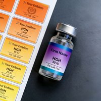 Wholesale Clear PET Peptide Vial Labels Self Adhesive Waterproof Stickers for Medical Vials