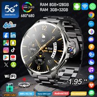 5G/4G Full Network Smart Watch AMOLED 1.95 inch Screen 8GB+128GB RAM 900W Camera GPS NFC WIFI Google APPS Smartwatch Android 9.0
