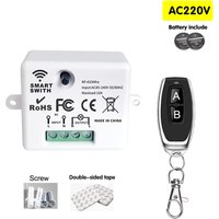 10A Relay Receiver With AB Transmitter RF433MHz Remote Control Light Switch Wall Panel Switch For Lighting Led Wireless