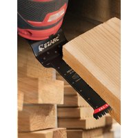 5Pcs Bi-Metal Oscillating Tool Blades for Wood, 2-11/16" Extra-Long Japanese Teeth Arc Edge Saw Blades for Hard Wood & Plastic
