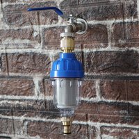 1pc 1/2" 40μm Prefilter Garden Tap Faucet Filter with 316 Stainless Steel Screen Strainer Impurities for Kitchen Bathroom Courty