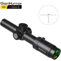 WestHunter HD 1-6X24 IR Compact Hunting Scope LPVO Tactical 1/5 MIL Scopes R/G Illumination Glass Etched Reticle Optical Sights
