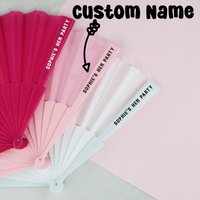 Black and White Hen Party Fans Personalised Hen Party Favour Hen Do, Summer Black & White Theme Hen Party Bachelorette