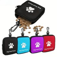 1Pcs 11ร11ร3cm Portable Dog Treat Bag Outdoor Training Dog Food Pocket with Hooks Multifunctional Dog Reward Bags Pet Supplies