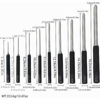 9 Pieces Roll Pin Punch Set Steel Punches Hand Pin Removing Tool with Carrying Case for Jewelers Watchmakers Carpenters