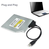 USB 2.0 To Mini SATA II 7+6 13Pin Adapter Cable - 1Pc For Notebook CD/DVD ROM Slimline Drive Converter Steady Style With Screws