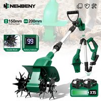 NEWBENY Elektrische Gartenfräse, Kultivator, Vertikutierer, faltbare Bodenfräse, Bodenlockerer, Gartenwerkzeug für Makita 21V Akku