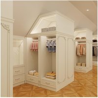 Custom White-french-wardrobe Wooden Wardrobe Modern Luxury Storage Cabinet For Home Furniture Bedroom Clothes