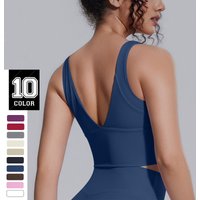 New Backless Yoga Vest for Woman Yoga Underwear with Chest Pad Summer Breathable Workout Top Running Shockproof Sports Bra