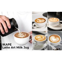 IKAPE Espresso Milk Pitcher V3, 500ml Milk Frothing Jug without Handle, Espresso Steaming Pitcher with Sharp Spout for Espresso