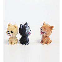 1PC Cute Car Interior Vinyl Dashboard Ornament Nodding Puppy Shaking Head Dog Car Swing Toys