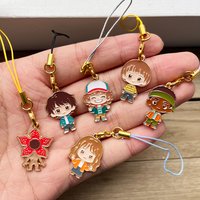 6pcs Cute Cartoon Monster Keychains Demogorgon Phone Charms Pendant Fans Souvenir Gift - Assorted Monster Designs