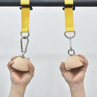Hemi-sphere Hand Grip Ball Pull Up Training Ball Lightweight Wooden Grip Ball Non Slip Solid Hand Grip Ball Fitness Equipment