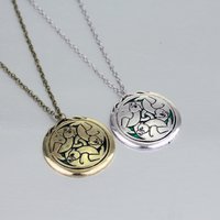 Three Bears Stacking Necklace - Round woodland pendant, charm goodies, fairy tale jewelry gifts
