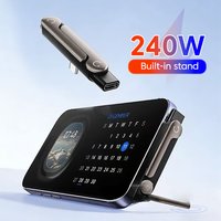 Elough 240W USB C to USB C Adapter Built in Stand Fast Charging USB 2.0 Type C to Type C Adapter Connector for iPhone 17 16 15