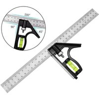 300mm Stainless Steel Angle Combination Square Ruler Mobile Horizontal Movable 45Degree Right Carpenter Level Moving Woodworking