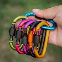 3/5PCS Carabiner Clip Set Aluminium Alloy Tourist Hooks Fishing Carbin Buckle Caribiner Key Holder Keychain Camping Karabiners
