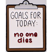 "Goals for Today: No One" Funny Medical Enamel Pin Lapel Pins Brooches for Women Fashion Jewelry Accessories Doctor Nurse Gift
