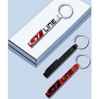 Car Key Chain GT Line Emblem Logo Key Ring Metal Cover Keyring For Peugeot RCZ 208 407 308 508 3008 5008 Favorit Accessories